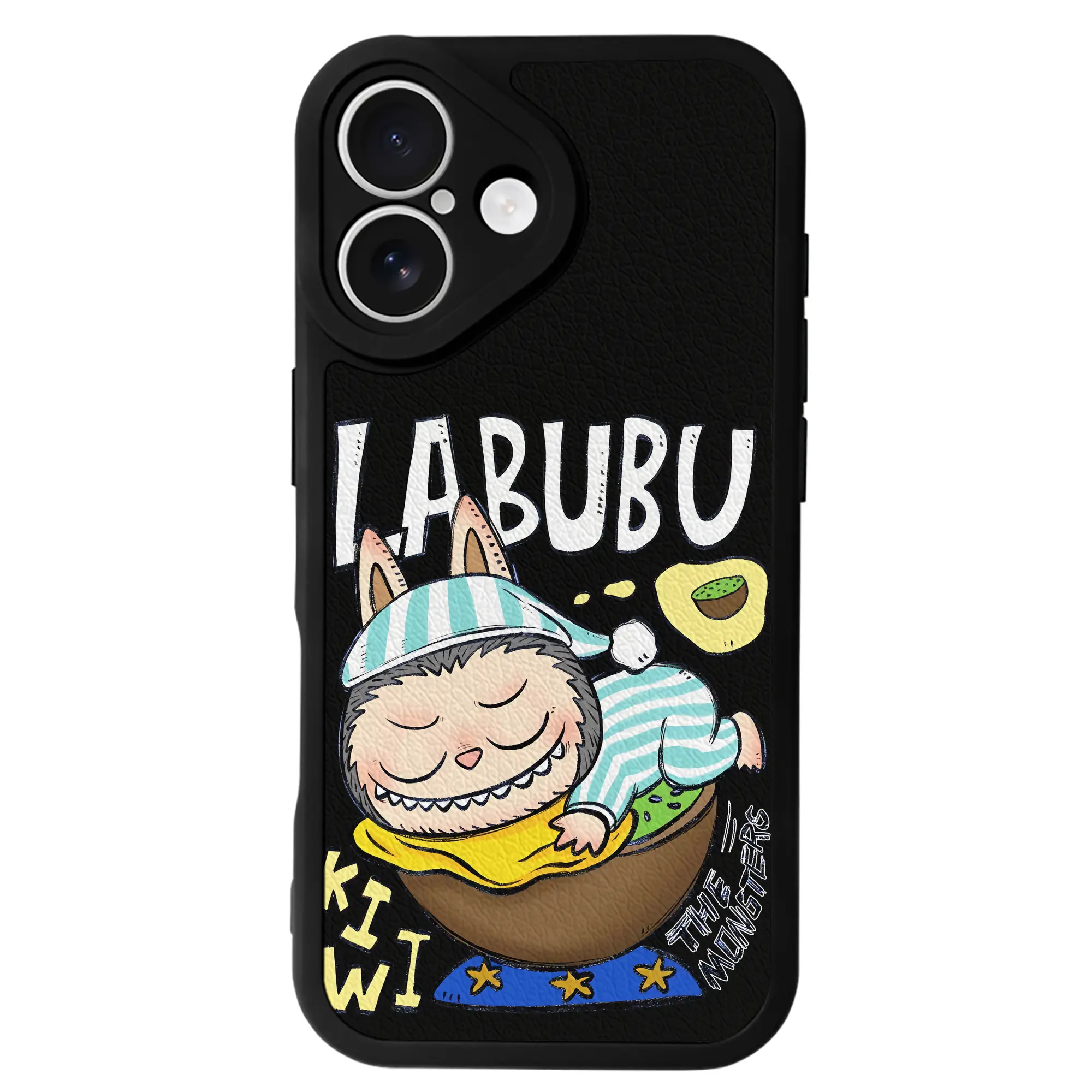 ラブブ グッズ モココ - IPhone 16シリーズ対応 ・ シリコンスマホケース ・ レザー調 ・ 高精度フィット ・ 耐衝撃 ・ ワイヤレス充電対応 ・ 精密カット